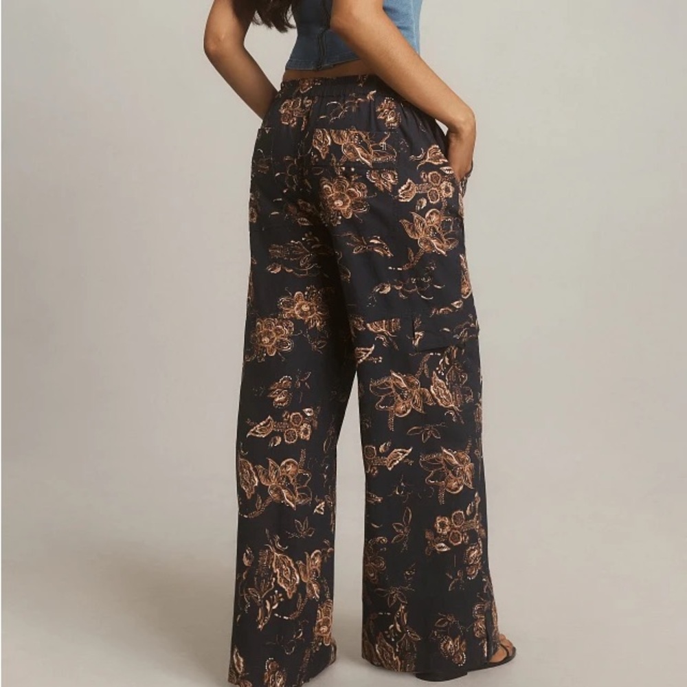 Anthropologie Pilcro Women's Beach Linen Cargo Pants, NWT, Size M